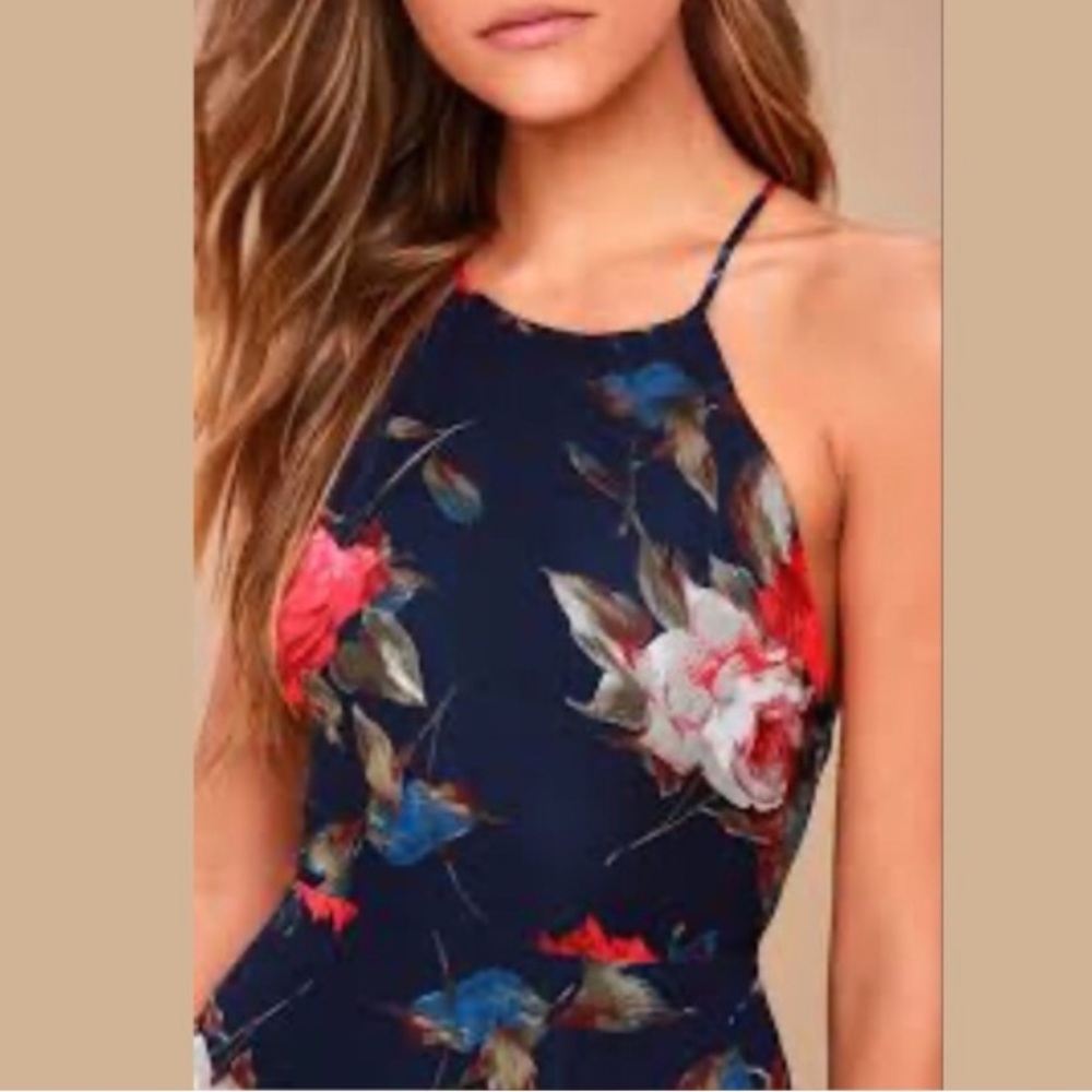 LULU’S DEBUT NAVY MAXI DRESS - Picture 3 of 5